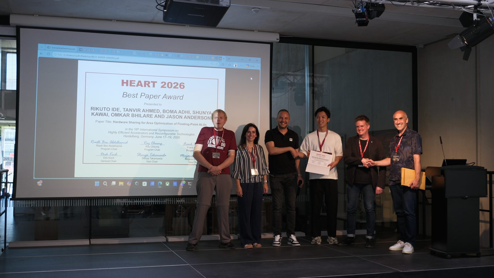 HEART 2026 Best Paper Award ceremony