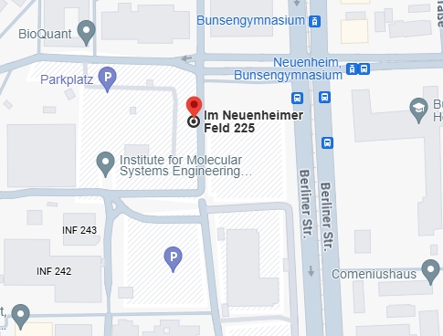 Map to the EINC venue in Heidelberg